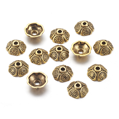Tibetan Style Bead Caps LS-GLF0652Y-NF-1