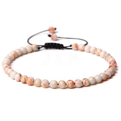 Adjustable Women's Picasso Jasper Beaded Bracelet CN3407-28-1