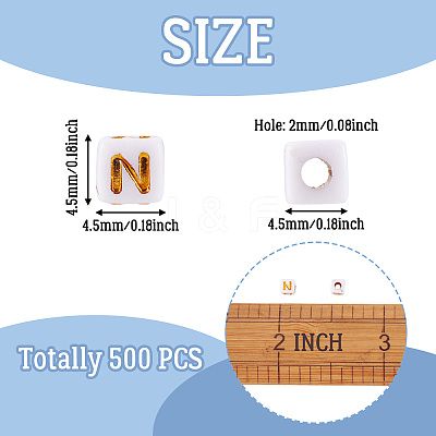 Opaque Acrylic Beads MACR-TAG0001-07N-1
