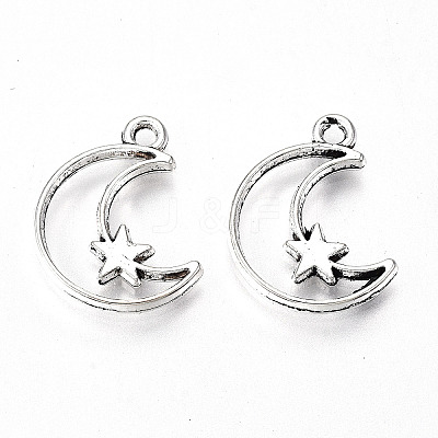 Tibetan Style Alloy Pendants X-TIBE-S323-035AS-RS-1