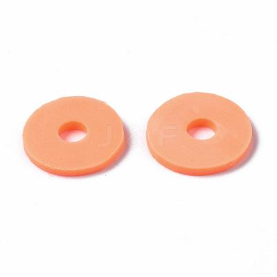 Flat Round Handmade Polymer Clay Beads CLAY-R067-12mm-11-1