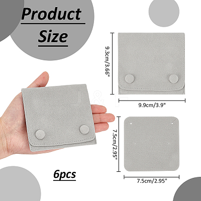 Velvet Earring Pouches TP-WH0007-20-1