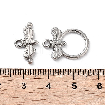 Non-Tarnish 304 Stainless Steel Toggle Clasps STAS-A092-06B-P-1