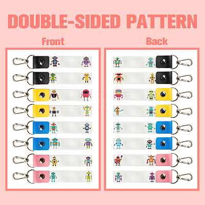 PU Leather & Cotton Name Marker Keychain AJEW-WH0514-018-1