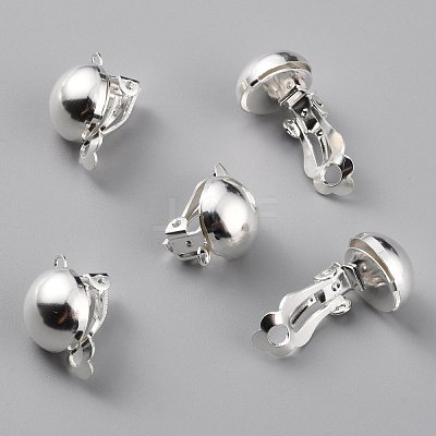 Brass Clip-on Earring Findings KK-O131-03S-A-1