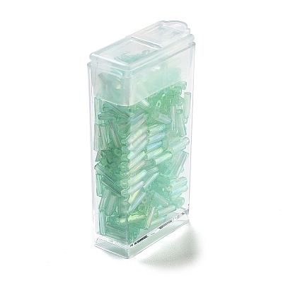 10G Ceylon Glass Twist Bugle Beads X-SEED-L012-01C-1