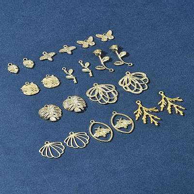 22Pcs 11 Styles Alloy Pendants FIND-FS0003-13-1