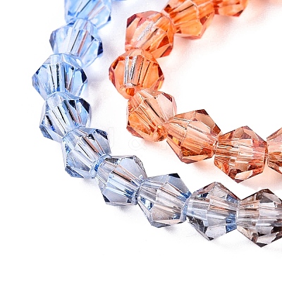 Gradient Color Baking Paint Glass Bead Strands LS-DGLA-A039-T4mm-A014-1