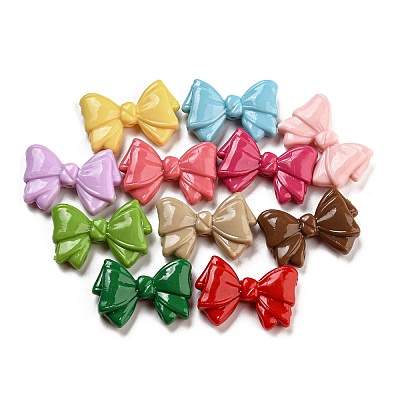 Baking Paint Opaque Acrylic Beads X-MACR-D024-02-1