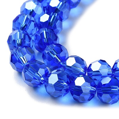 Electroplate Glass Bead Strands EGLA-R015-8mm-6-1