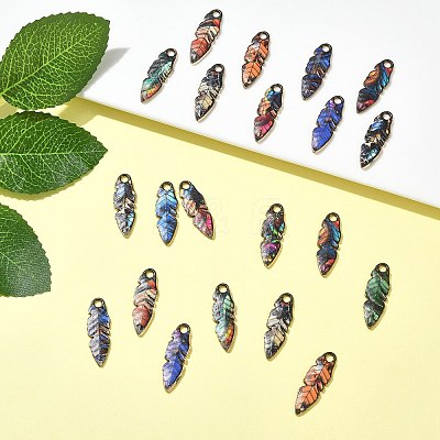 24Pcs 12 Colors Zinc Alloy Pendants FIND-CJ0005-14-1