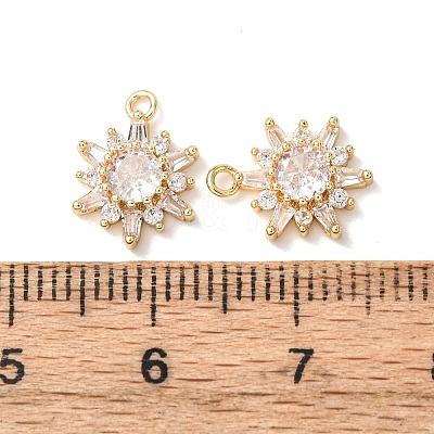 Brass Micro Pave Cubic Zirconia Pendants KK-A295-05G-1