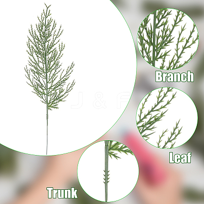 25Pcs Plastic Artificial Pine Needle Branches FIND-CP0003-34-1