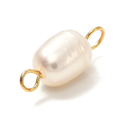 Natural Cultured Freshwater Pearl Beads Links Connectors X1-PALLOY-JF00941-01-1