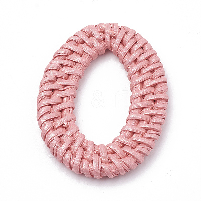Handmade Spray Painted Reed Cane/Rattan Woven Linking Rings WOVE-N007-04D-1