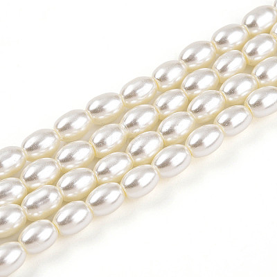 Baking Paint Pearlized Glass Pearl Bead Strands X-HY-T002-01C-02-1