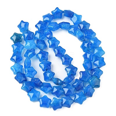 Dyed Natural Malaysia Jade Star Beads Strands G-Z080-A01-01-1