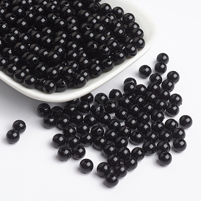 Opaque Acrylic Beads X-PL682-4-1