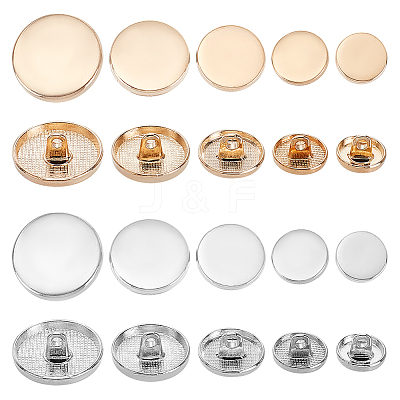 100Pcs 10 Styles Alloy Shank Buttons BUTT-OC0001-45-1