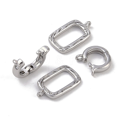 Brass Fold Over Clasps KK-G497-29P-1