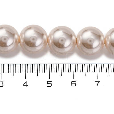 Baking Paint Pearlized Glass Pearl Round Bead Strands PEAR-H019-02E-02-1