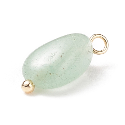 Natural Mixed Stone Charms PALLOY-JF01783-01-1