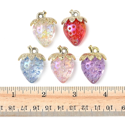 10Pcs 5 Styles Transparent Acrylic Pendants MACR-FS0002-09-1