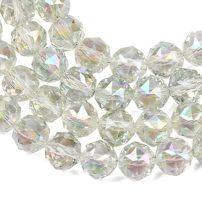 Transparent Electroplate Glass Beads Strands EGLA-N002-34C-B04-1
