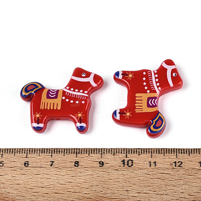 Printed Opaque Resin Beads RESI-N043-07B-1