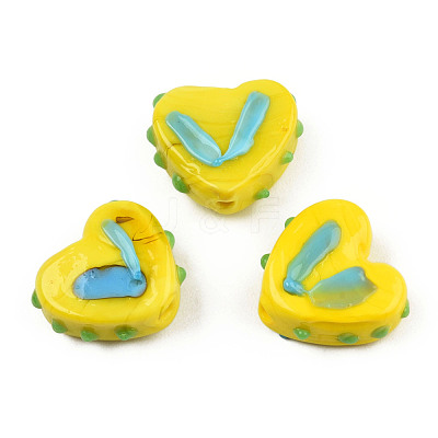 Opaque Handmade Bumpy Lampwork Beads Strands LAMP-T017-20-B02-1