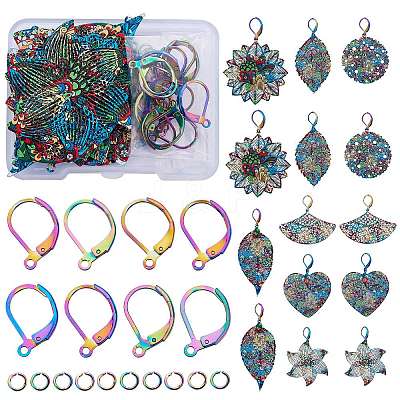 DIY Drop Leverback Earring Making Kit DIY-SZ0008-70-1
