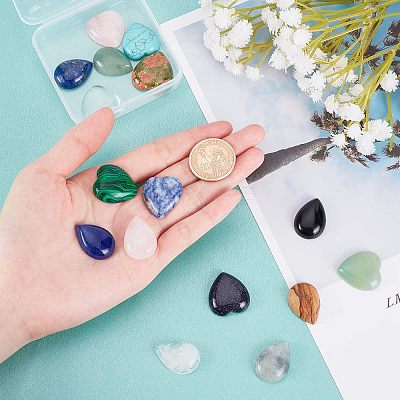16Pcs 16 Style Gemstone Cabochons G-FH0001-44-1