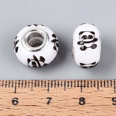 Opaque Resin European Beads RPDL-T004-01M-1