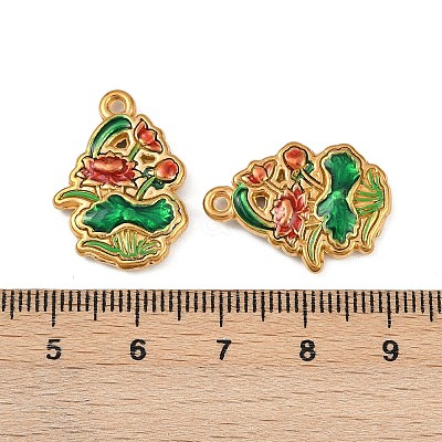 304 Stainless Steel Enamel Pendants STAS-Z140-08G-1