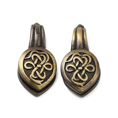 Flower Shape Tibetan Style Rack Plating Brass Buddhist Pendants KK-Q805-07AB-1