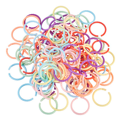 140Pcs 7 Colors Plastic Twisted Loose Leaf Book Binder Hinged Rings FIND-TA0008-27-1
