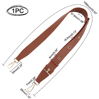 Imitation Leather Bag Strap FIND-WH0040-10B-1