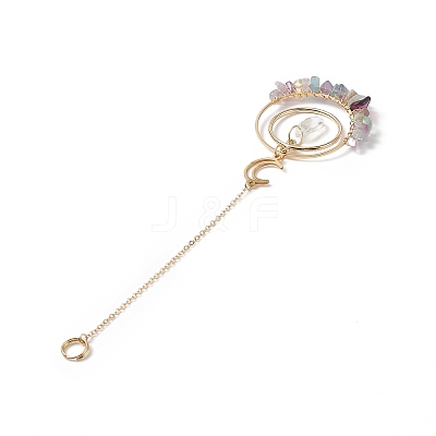 Glass Teardrop Window Hanging Suncatchers HJEW-JM00899-1