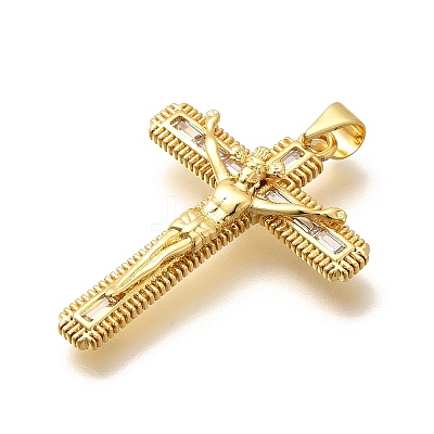 Rack Plating Brass Micro Pave Cubic Zirconia Pendants KK-L226-005G-08-1