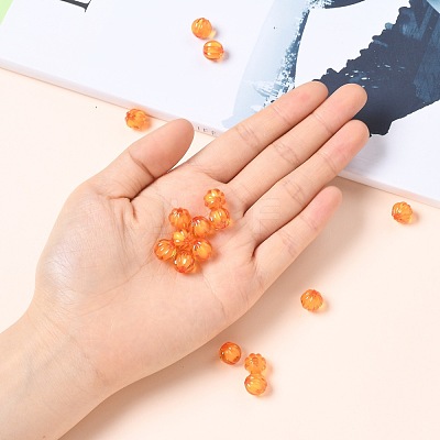 Autumn Theme Transparent Acrylic Beads X-TACR-S089-10mm-11-1