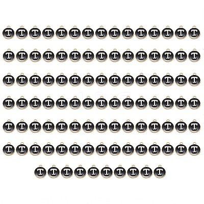 Golden Plated Enamel Alloy Charms ENAM-SZ0001-26B-T-1