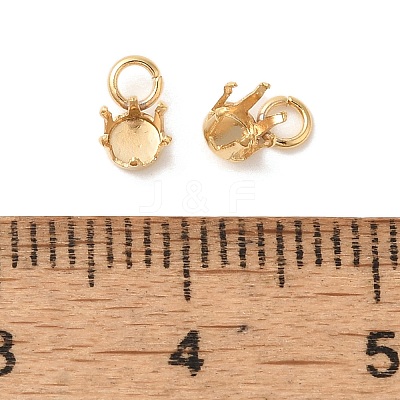 Ion Plating(IP) 304 Stainless Steel Charms Rhinestone Claw Settings STAS-U025-02C-G-1