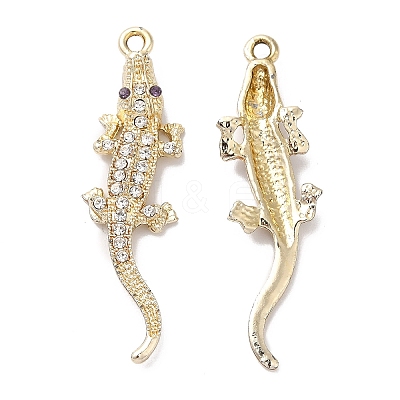 Rack Plating Alloy Rhinestone Pendants RB-L036-VF864-2-1