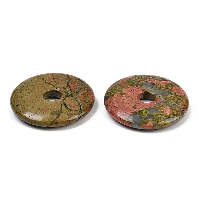 Natural Unakite Pendants G-C220-F01-40mm-1