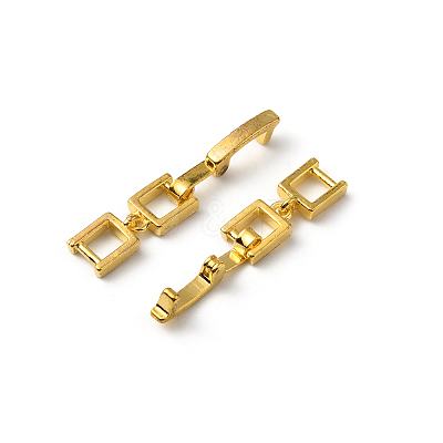 Brass Fold Over Clasps LS-KK-WH0046-51G-1