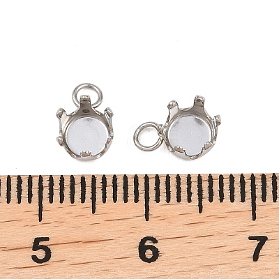 304 Stainless Steel Pendant Rhinestone Claw Charms Settings STAS-B121-01A-P-1