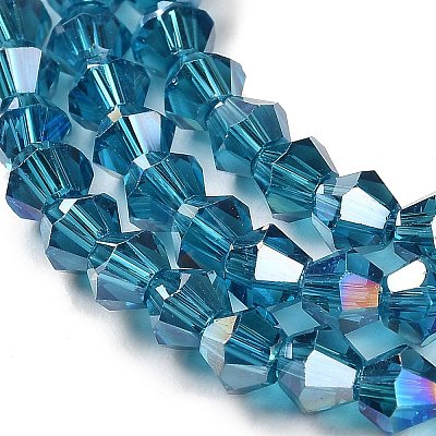 Transparent Electroplate Glass Beads Strands EGLA-A039-T2mm-B01-1
