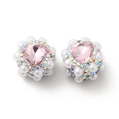 Polymer Clay Rhinestone Beads RGLA-D050-04B-1