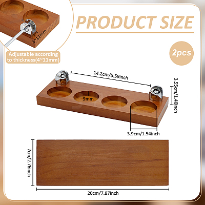 Wood Candle Holder AJEW-WH0455-384-1