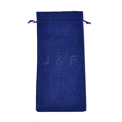 Rectangle Polyester Imitation Burlap Packing Pouches ABAG-N009-01A-07-1
